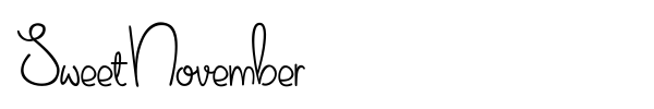 Sweet November font preview